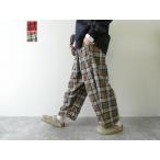 NATURAL LAUNDRY(ナチュラルランドリー) コットンウールチェックコクーンパンツ(7255C022)