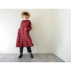 快晴堂(かいせいどう) タータンフォーエバー Wideスタンド衿&ギャザーワンピース(53OP-25)