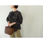 ショッピングローン LAITERIE(レイトリー) オーガニックコットンローンチェックフリルブラウス(LB25404)