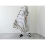 【SALE】maomade(マオメイド) リネンシルクBIGストライプノースリーブワンピース(521316)※セール商品の為、送料無料サービス対象外