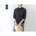 mizuiro ind(ミズイロインド) ドットプリントキャッチワッシャーシャツ(1-230104)