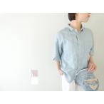ショッピングprit prit(プリット) 60/1フレンチリネン5分袖レギュラーカラーシャツ(81646)