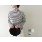 prit(プリット) 1/25ウール綿接結ボーダー タートルネックプルオーバー(90658)