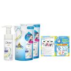 Dove(ダヴ) 3in1 メイクも落とせる 泡 洗顔料 ポンプ + つめかえ用 135ml+120ml×2個 リーフレット付き
