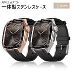 アップルウォッチ ケース バンド カバー ベルト ステンレス 一体型 applewatch シリーズ10 11 46mm 45mm メンズ 男性