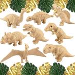 zhidiloveyou20PCSゴールド恐竜フィギュアとヤシの葉動物の置物装飾ケーキトッパー 並行輸入