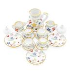 Odoria 1:12 ミニチュア 磁器ティーカップ15個セット フラワーパターン ドールハウスキッチンアクセサリー 並行輸入 並行輸入