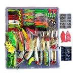 Smartonly 275pcs Fishing Lure Set Including Frog Lures Soft Fishing Lure H