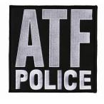 ATF POLICEパネルパッチ ブラック 特大