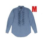 CHAMBRAY FRILL SHIRT BLUE M/ダンガリーシャツrrlkatoカトーwranglerラングラーleelevi'sリーバイスアメカジ古着アメリカusa50s60s70s80s