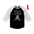 CHECKER RABBIT Raglan 3/4 Sleeves T-shirt BLACK × WHITE L/ラグランtシャツビットラビットスクーターs101s201s211s61s82ランブレッタ