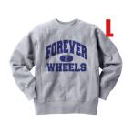 リバース縫製 サイドリブ TYPE FOREVER 2 WHEELS SWEAT GRAY L/グレーカレッジプリントチャンピオンuclayaleトリコタグランタグ80s90s古着