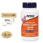 アルファリポ酸 600mg 60粒 ポリフェノール＆バイオペリン配合 NOW Foods ナウフーズ