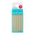  ваш заказ [woru mart бренд ] вес u selection plate день рождения свеча 1 2 шт Gold Gold Metallic Birthday Candles