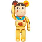 【新品】1週間以内発送  BE@RBRICK 招き猫 ペコちゃん 福 金メッキ 1000％ 不二家 ベアブリック フィギュア ベアブリ インテリア コレクション