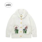 【新品】【即納】【S-Mサイズ】【OWHT マリオ】gelato pique ジェラート ピケ 【スーパーマリオ】ベビモコジャガードショールカーディガン