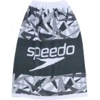 スピード Speedo スタックラップタオル S 120×80cm Stack Wrap Towel S 水泳 スイム 巻きタオル スナップ付き 着替え プール ビーチ 海水浴 部活 SE62004 K