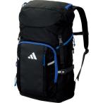 アディダス adidas ボール用デイパック 32L 黒色 青色 ブラック ブルー ブライトロイヤル リュック リュックサック 通学 部活 サッカー 中学生 高校生 大学生