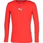  Puma PUMA компрессионный вырез лодочкой LS рубашка мужской мужчина футзал футболка tops длинный рукав длинный рукав тренировка тренировка Club часть 