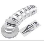 12 мм метров в тонкую полоску в тонкую полоску лента переводная картинка винил автомобиль стикер Steamline белое золото серебряный двойной линия o-