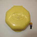 90’s★ビンテージ★POLLY POCKET★ポーリーポケット★八角形★イエロー★黄色★コンパクト★ミニチュア★ままごと★フィギ