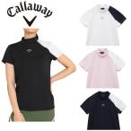 キャロウェイ ゴルフ レディース シャツ クローズドメッシュ 半袖モックネックシャツ Callaway Golf C23134216【2023年春夏モデル】