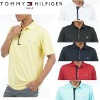 トミーヒルフィガー ゴルフ メンズ  前立ロゴ 台衿付シャツ TOMMY HILFIGER  THMA320 2023年春夏モデル