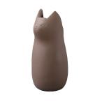 傘たて 茶猫 ネコ 猫 ブラウン 陶器製 マット仕上げ 傘立て 約W21×D22×H45.5 フラワーベース ポスター収納 愛らしい かわいい