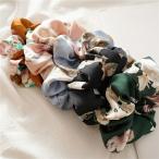 ショッピングシュシュ シュシュ　5個セット サテン生地で光沢がありさらっとした質感です！ シンプルなのでオフィスでもアフターやデートお出かけにオススメです