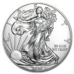 未流通品　イーグル銀貨　2020年　1oz 銀貨　アメリカ　定番　趣味　収集　シルバーコイン 40.6mm コインカプセル付き