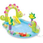 【スポイチ】 INTEX U-56129 インテックス フレンドリーイグアナプレイセンター ビニールプール すべり台 スライダー 家庭用 子供用 水遊び 訳あり