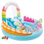 【スポイチ】 INTEX U-57144 インテックス キャンディーファンプレイセンター ビニールプール すべり台 スライダー 家庭用 子供用 水遊び 訳あり