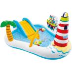 【スポイチ】 INTEX U-57162 インテックス フィッシングファンプレイセンター ビニールプール すべり台 スライダー 家庭用 子供用 水遊び 訳あり