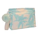 Yahoo! Yahoo!ショッピング(ヤフー ショッピング)SkyDreamsLLC ジッパーポーチ 防水加工 ティファニーブルー　パームツリー メードインハワイ ハワイアン フラ ビーチ マリン