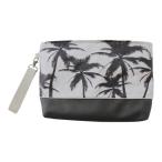 Yahoo! Yahoo!ショッピング(ヤフー ショッピング)SkyDreamsLLC ジッパークラッチ 防水加工 ツートーン ブラックパームツリー メードインハワイ ハワイアン フラ ビーチ マリン