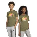  Adidas adidas Junior спорт casual одежда tops короткий рукав футболка K FOOD графика футболка JV5250 JYD16 [2025FW]