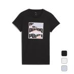  Puma PUMA женский спорт casual одежда tops короткий рукав GRAPHICS mountain футболка 687716 [2025SS]