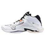  Mizuno MIZUNO мужской женский волейбол обувь WAVE LIGHTNING Z8MID V1GA240551 белый × черный [2023FW]