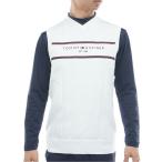 ショッピングHILFIGER トミーヒルフィガー TOMMY HILFIGER メンズ ゴルフ ウェア ベスト ケ−ブル浅Vネック ニットベスト THMA560 00 【2025FW】
