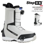 ショッピングburton 日本正規品 スノーボード ブーツ バートン BURTON MENS HIGHSHOT STEP ON WIDE Gray Cloud ハイショット ステップオン ワイド メンズ 25-26