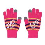 【ネコポス対応】SVOLME スボルメ ボーダーニットグローブ スポーツ手袋 1193-36329-PINK(ピンク) ２０１９年秋冬