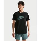 [ почтовая доставка соответствует ]NIKE Nike DF Ran sushuS/S футболка бег футболка IH4239-014( черный / минерал s rate )