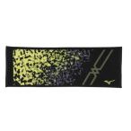 ミズノ MIZUNO 今治製:スポーツタオル(箱入り) スポーツタオル 32JY2101-95(ブラック×セーフティイエロー)