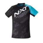 【ネコポス対応】MIZUNO ミズノ N-XTプラクティスシャツ[ユニセックス] テニスシャツ・バドミントンシャツ 62JA2Z13-90(ブラック×ブルーアトール)