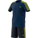 adidas アディダス B D2M 3ストライプス Tシャツショーツセット 29256 TOP:クルーNVY/ア