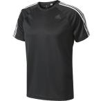 adidas アディダス D2M トレーニング3ストライプスTシャツ メンズ BVA80 BLK