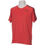adidas アディダス D2M トレーニング3ストライプスTシャツ メンズ BVA80 ハイレゾRED S18