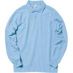 BONMAX ボンマックス  メンズ Tシャツ  ポケット付CVC鹿の子ドライ長袖ポロシャツ MS3115 サックス