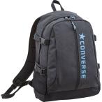 CONVERSE コンバース デイパック バックパック 流行 通学 ストリート 31リットル 杢 シャンブレー ロゴ C1904012 ブラック/ターコイズ