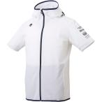 デサント DESCENTE メンズ ストレッチクロス 半袖フルジップパーカー DMMRJF16 DMMRJF16 WH